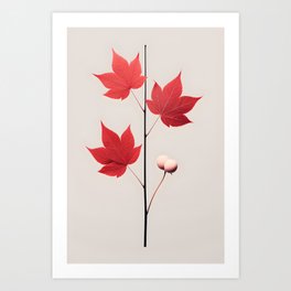 Maple leaves Art Print