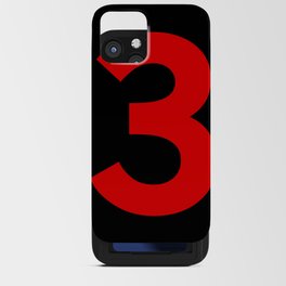 Number 3 (Red & Black) iPhone Card Case