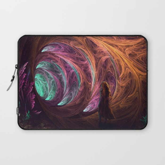 Towards The Light - Down the Rabbit hole - Fractal Laptop Sleeve