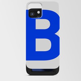 Letter B (Blue & White) iPhone Card Case