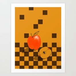 Red Apple Tetris  Art Print