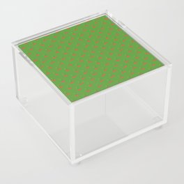 Cherry Seamless Pattern On Green Background Acrylic Box