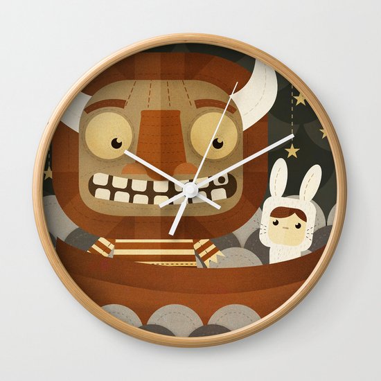 Where the wild things are fan art Wall Clock