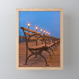 Benches Framed Mini Art Print