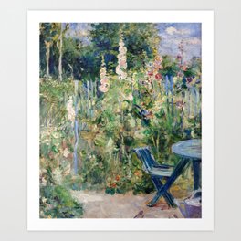 Berthe Morisot - Roses Tremieres Art Print