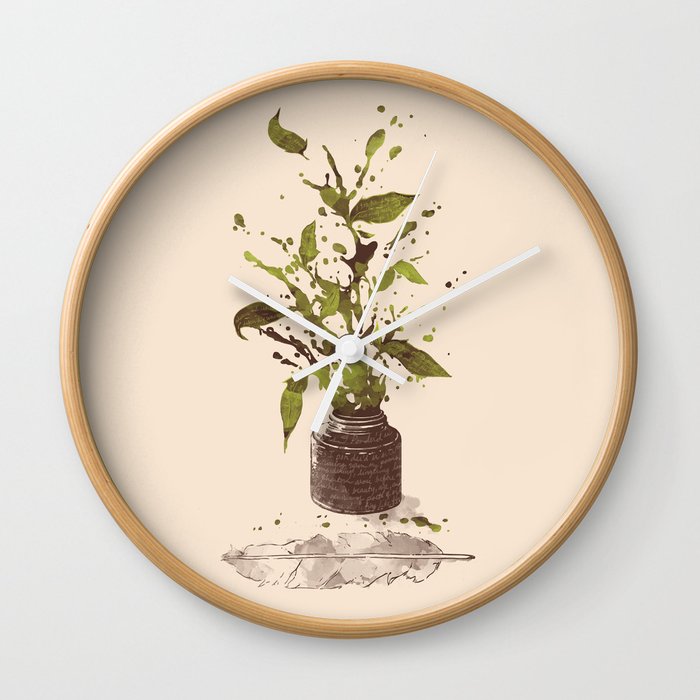 A Writer's Ink Wall Clock