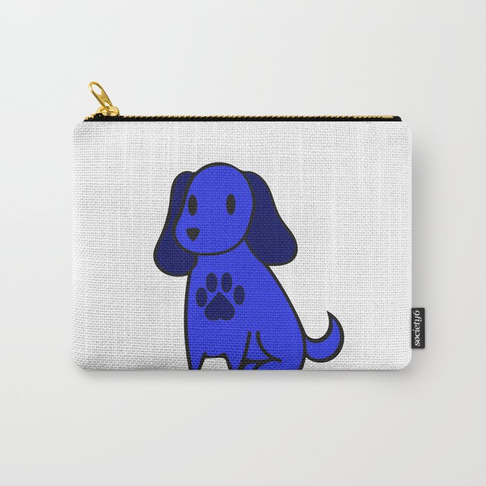 The Blue Dog With Paw Print Carry-All Pouch