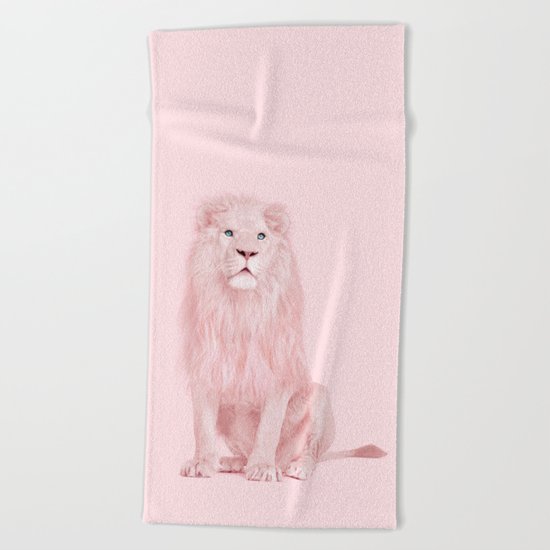 ALBINO LION Beach Towel