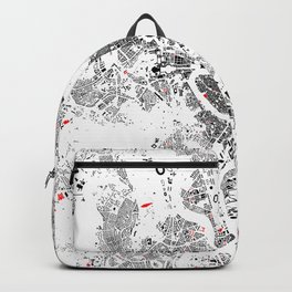 City Map of Rome Backpack | Europe, Citymap, Graphicdesign, Italian, Urban, Romecitymap, Red, School, Streets, Buildings 