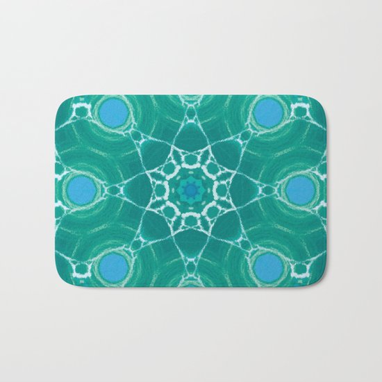 Cyan Star Mandala Bath Mat