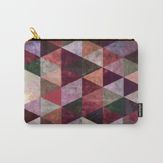 Abstract #480 Grunge Triangles #2 Carry-All Pouch