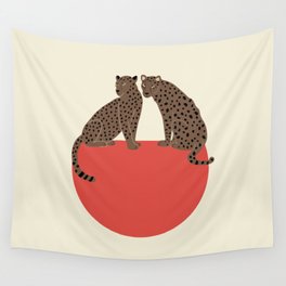 Leopards and shape Wall Tapestry