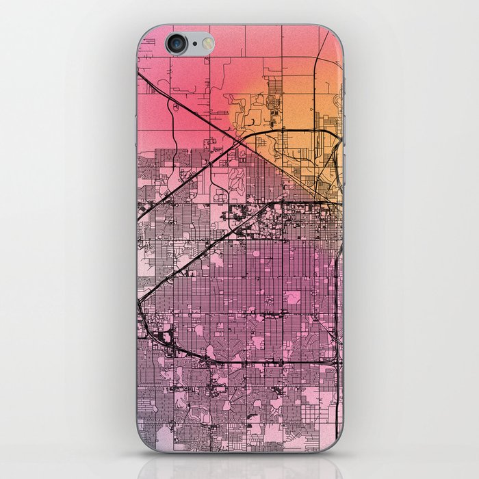 Lubbock, USA - Colorful City Map iPhone Skin