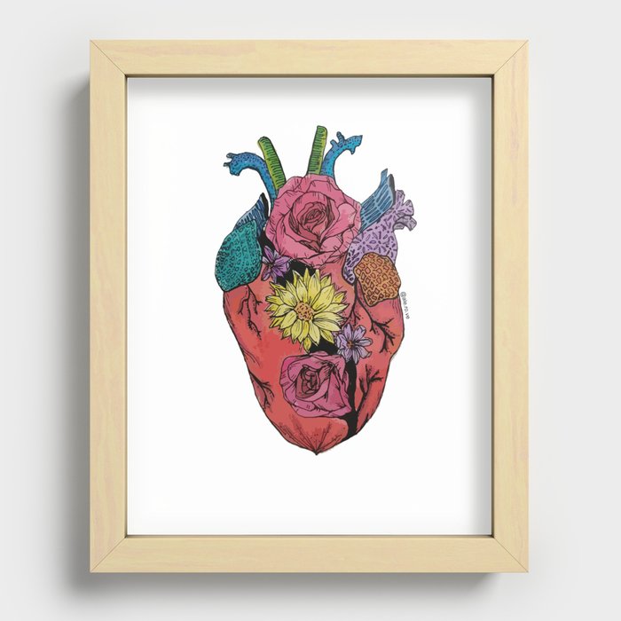 Healing Heart Color Recessed Framed Print