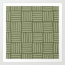 Basketweave Green Art Print