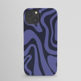 Maritime Blue + Very Peri Liquid Swirl, Hand-Painted iPhone Case