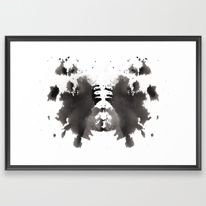 Rorschach test 1 Framed Art Print