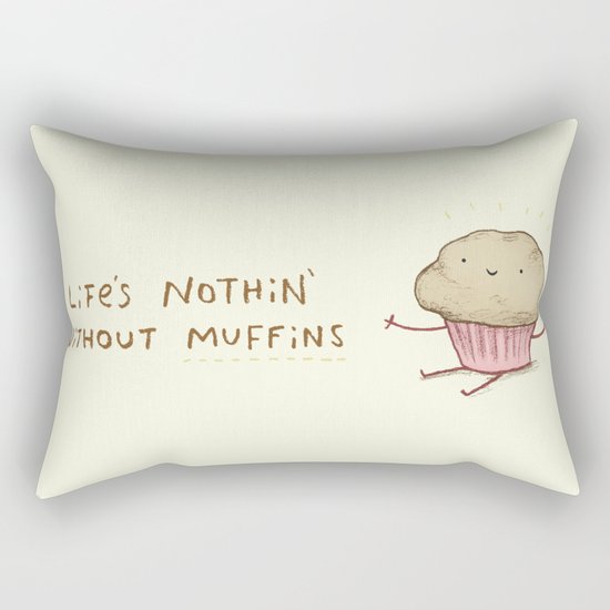 Life's Nothin' Without Muffins Rectangular Pillow