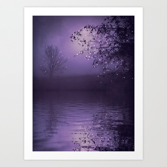 SONG OF THE NIGHTBIRD - LAVENDER Art Print