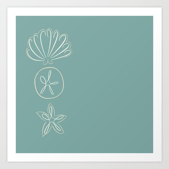Abstract Sea Creatures II Art Print
