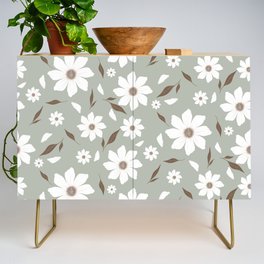 Flowers and leafs light Green  Credenza