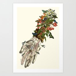 outreached anatomical collage art by Bedelgeuse Art Print