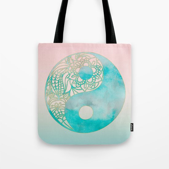 Yin Yang Watercolor Esoteric Symbol Tote Bag