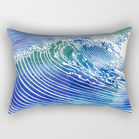 Atlantic Waves Rectangular Pillow