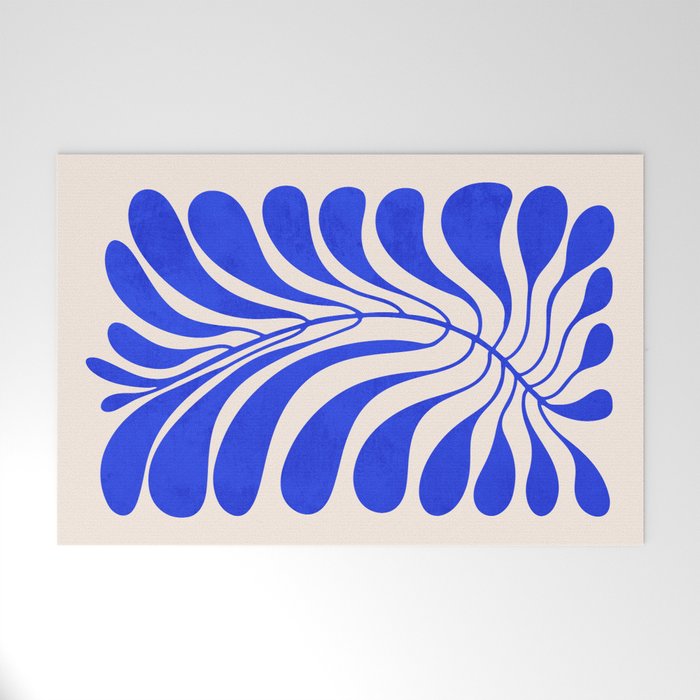Electrik Blue Ferns: Matisse Edition Welcome Mat