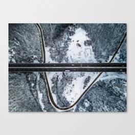 Highway from above Canvas Print