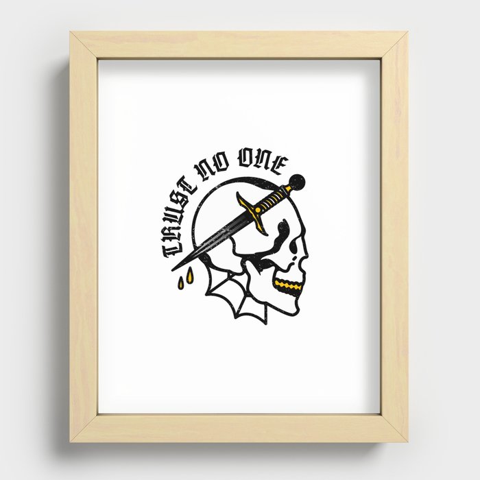 Trust No One Recessed Framed Print