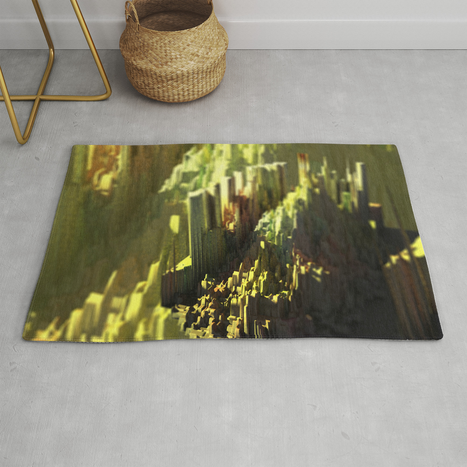 Urban Landscape City Mountain Intricate Pattern Texture 3d