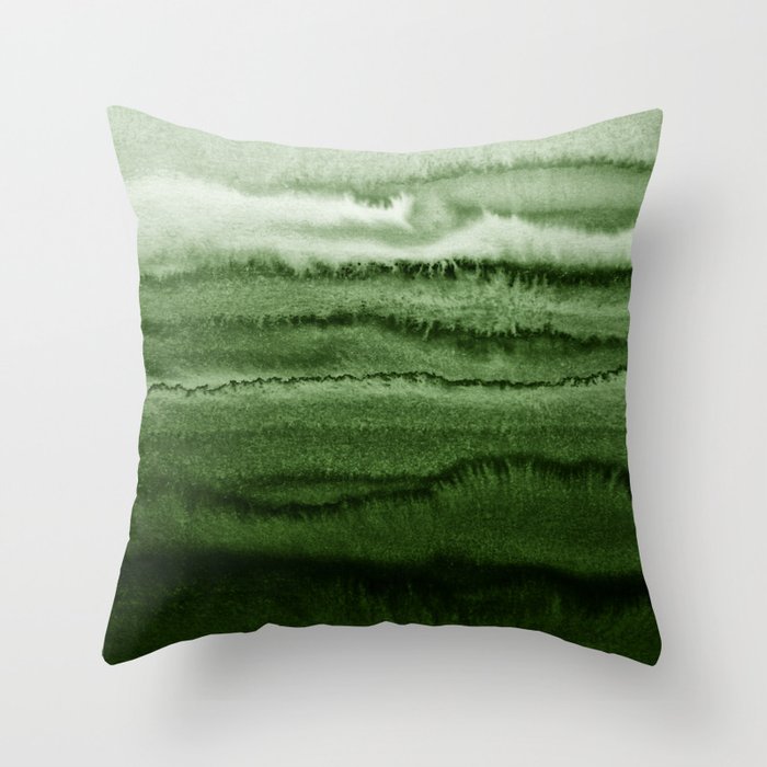 WITHIN THE TIDES FOREST GREEN by Monika Strigel Throw Pillow