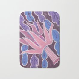Schlumbergera, Сhristmas Сactus, Сacti Flower, Minimal Abstract Floral Bath Mat | Funky, Floral, Plant, Decorative, Painting, Christmas, Botanical, Blooming, Cacti, Abstract 
