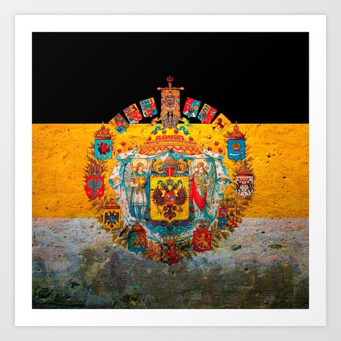 Flag: Russia with coat of arms | landscape flag | 1.35m² | 14.5sqft |  90x150cm | 3x5ft