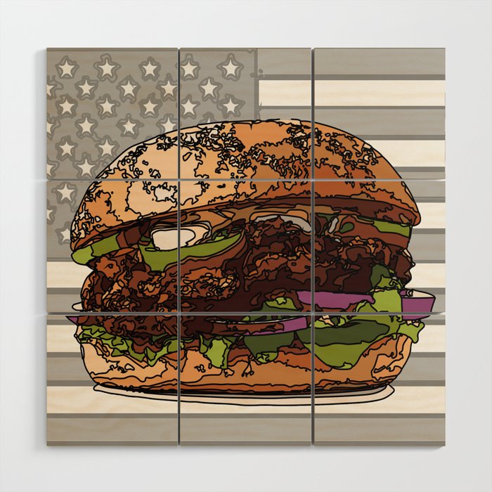 USburger Wood Wall Art