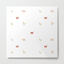 Domestic animal love Metal Print | Graphicdesign, Doglover, Rabbit, Pup, Poultry, Chickenowner, Dog, Pug, Cow, Eatlocal 