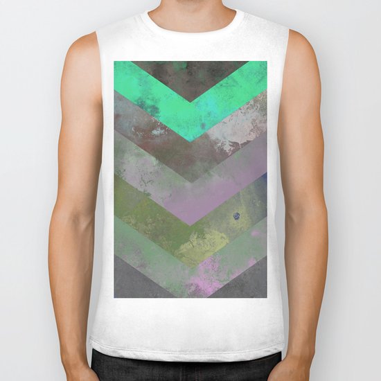 Look Down (Abstract, pastel, geometric artwork) Biker Tank