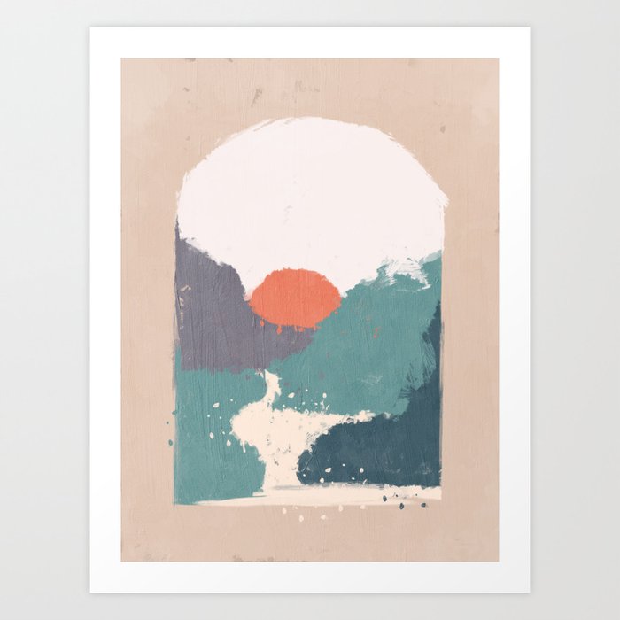 Sunset on River Hills Art Print
