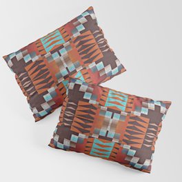 Native American Indian Tribal Mosaic Rustic Cabin Pattern Pillow Sham