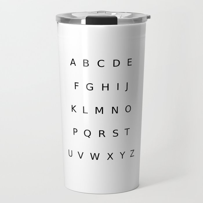 Alphabet (Capital letters) Travel Mug