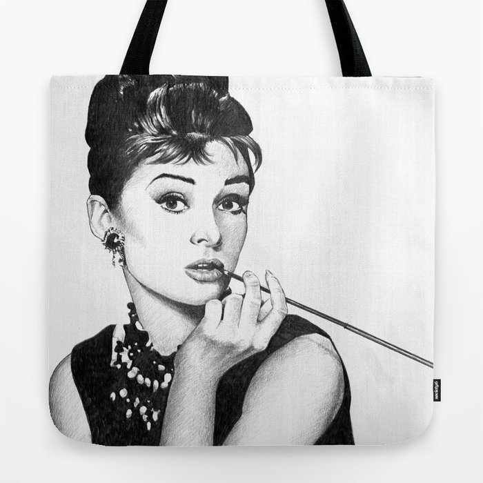 SSHUO Audrey Hepburn Blowing Bubbles Printed Handbag Classic High Capacity  Women Shoulder Bag Eco Reusable Shopping Bag Custom Pattern-1451 Audrey  Hepburn,a : : Fashion