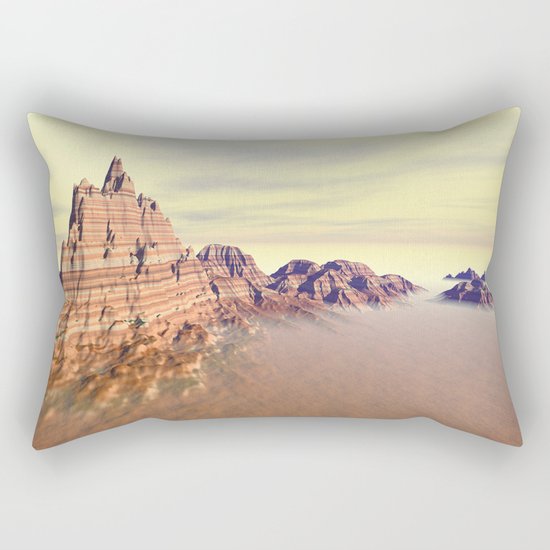 Sedimentary Mountain Range Rectangular Pillow
