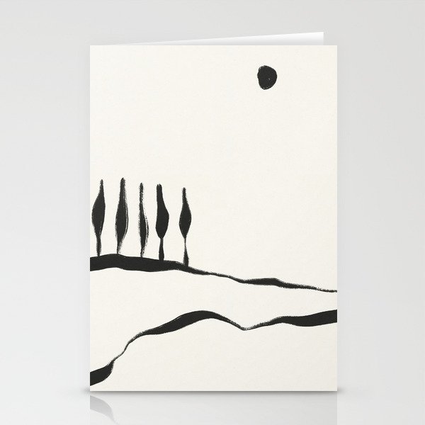 Minimal Line Landscape #1 Stationery Cards