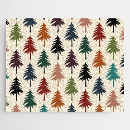 Colorful retro pine forest 10 Jigsaw Puzzle