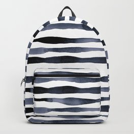 Payne's Grey Watercolour Stripes Backpack