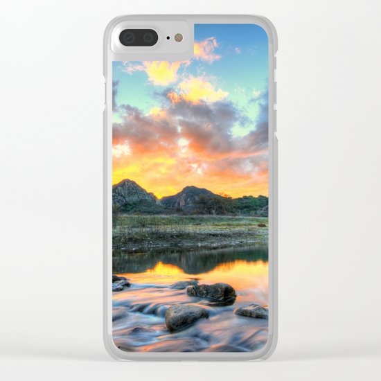 Sunset Landscape #river Clear iPhone Case