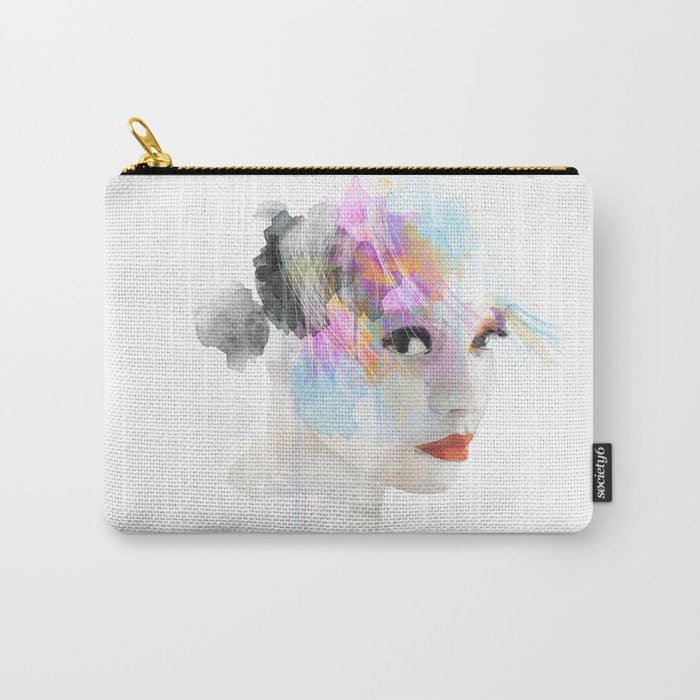 Watercolour Portrait of a girl Carry-All Pouch