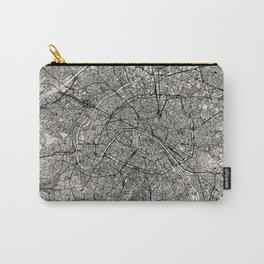 Paris Map - Black&White City Maps Carry-All Pouch