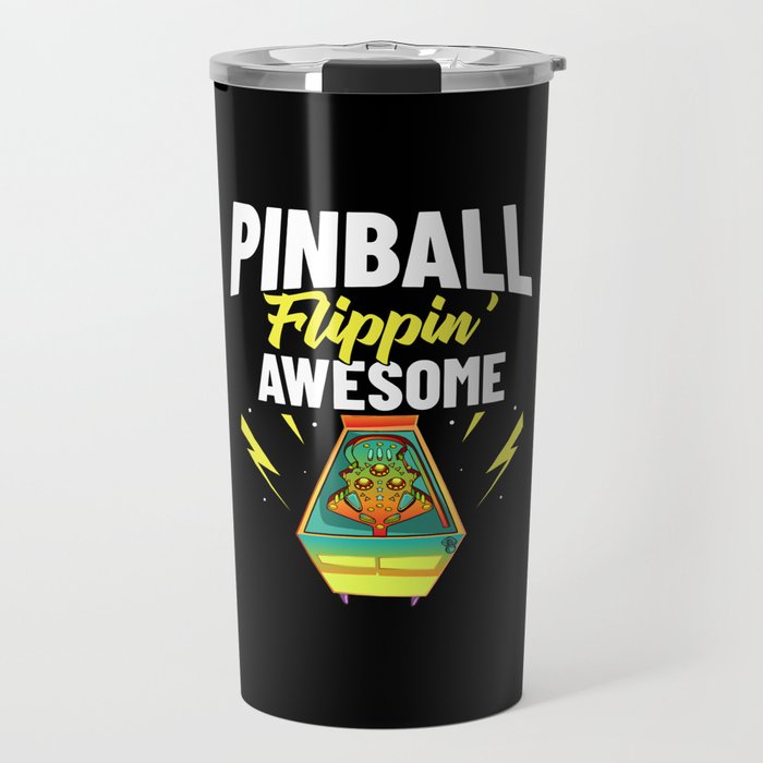 Pinball Machine Game Virtual Player Travel Mug